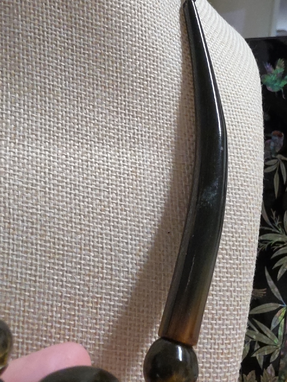 Vintage Hand Carved Polished Natural  Horn Mid Century Modern Statement Necklace - Picture 3 of 7
